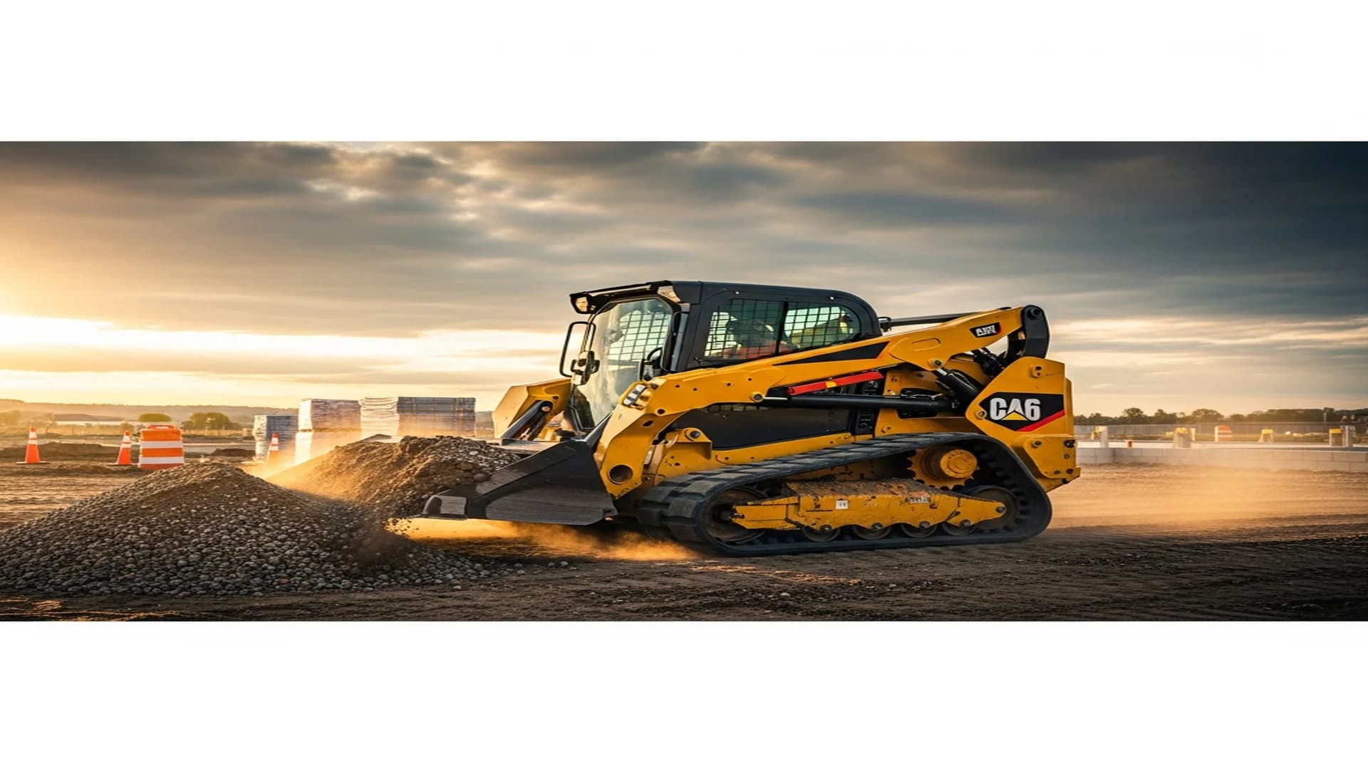 Compact track loader working on a construction site — MachineryBarn 3-step selling process